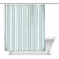 thumbnail image 1 of MKHERT Abstract Fashion Mint and White Strips Lines Decor Waterproof Polyester Bathroom Shower Curtain Bath 66x72 inch, 1 of 1