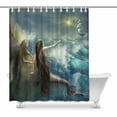 thumbnail image 1 of MKHERT Abstract Hunting Two Mermaids in Stormy Ocean Decor Waterproof Polyester Fabric Shower Curtain Bathroom Sets 60x72 inch, 1 of 1
