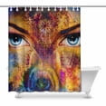 thumbnail image 1 of MKHERT Abstract Mandala Butterfly and Woman Eye Home Decor Waterproof Polyester Bathroom Shower Curtain Bath 66x72 inch, 1 of 1