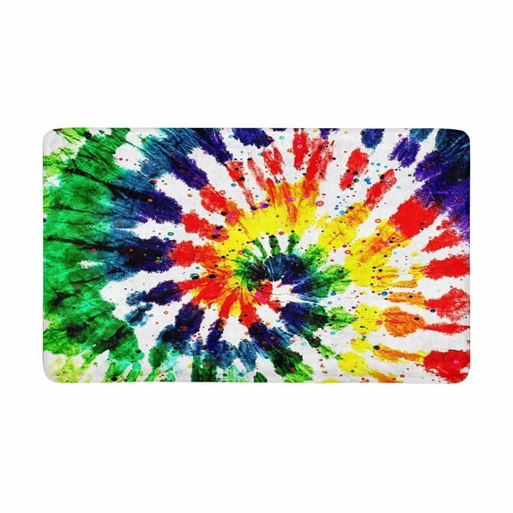 MKHERT Abstract Rainbow Tie Dye Boho Style Doormat Rug Home Decor Floor Mat Bath Mat 30x18 inch
