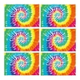 thumbnail image 1 of MKHERT Abstract Tie Dye Rainbow Placemats Table Mats for Dining Room Kitchen Table Decoration 12x18 inch,Set of 6, 1 of 4