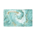 thumbnail image 1 of MKHERT Abstract Turquoise Golden Marble Stone Doormat Rug Home Decor Floor Mat Bath Mat 30x18 inch, 1 of 3