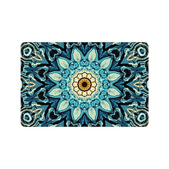 MKHERT Abstract Vintage Mandala Flora Painting Doormat Rug Home Decor Floor Mat Bath Mat 23.6x15.7 inch