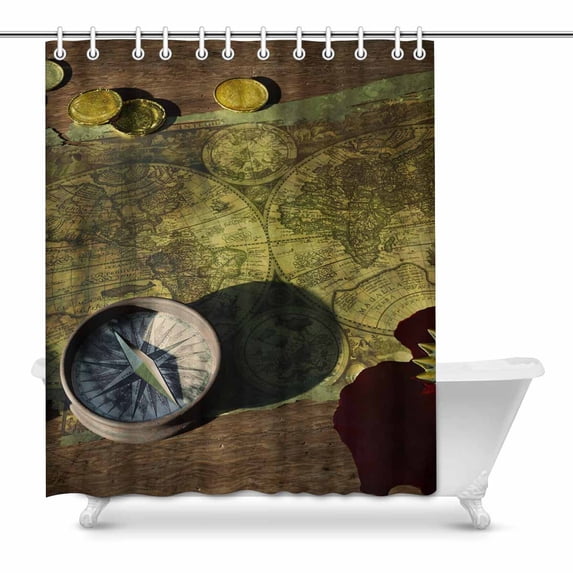MKHERT Adventure Shower Curtain Bath Curtain Waterproof fabric Polyester Curtains 60x72 inch