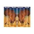 thumbnail image 1 of MKHERT Africa Fauna Blackout Window Curtain Kitchen Curtain 26x39 inch, 2 Panels, 1 of 3