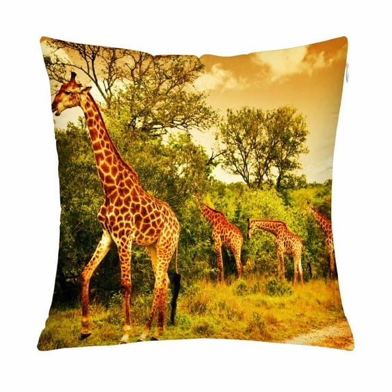 MKHERT African Giraffes Pillow Covers Pillowcase Throw Pillows 18x18 inch