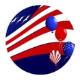 thumbnail image 1 of MKHERT American Flag Day Round Mousepad Mat for Mouse Mice Size 7.87x7.87 inches, 1 of 1
