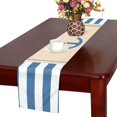 thumbnail image 1 of MKHERT Anchor And Blue White Stripes Table Runner for Kitchen Wedding Party Home Decor 16x72 inch, 1 of 4