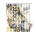 thumbnail image 1 of MKHERT Animal Owl Painting Waterproof Shower Curtain Decor Fabric Bathroom Set 60x72 inch, 1 of 1