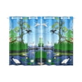 thumbnail image 1 of MKHERT Animals Blackout Window Curtain Kitchen Curtain 26x39 inch, 2 Panels, 1 of 3