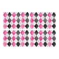 thumbnail image 1 of MKHERT Argyle Decor Classic Elegant Latticework Plaid Gray Pink Placemats Table Mats for Dining Room Kitchen Table Decoration 12x18 inch,Set of 4, 1 of 4