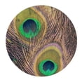 thumbnail image 1 of MKHERT Art Colorful Peacock Feather Print Round Mousepad Mat For Mouse Mice Size 7.87x7.87 inches, 1 of 1