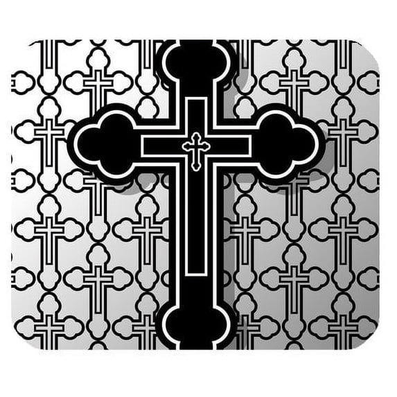 MKHERT Artistic Cross Sign Design Rectangle Mousepad Mat For Mouse Mice Size 9.84x7.87 inches