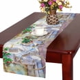 thumbnail image 1 of MKHERT Artistic Floral Bike White Bicycle with Flowers Table Runner Home Decor for Wedding Party Banquet Decoration 16x72 Inch, 1 of 2