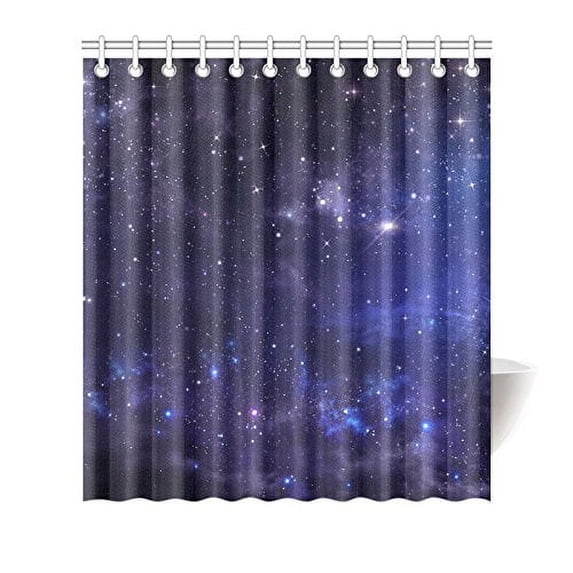 MKHERT Atarry Night Sky Shower Curtain Waterproof Bath Curtain Decor 66x72 inch