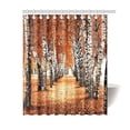 thumbnail image 1 of MKHERT Autumn Birch Tree Forest Waterproof Fabric Shower Curtain Set for Bathroom 60x72 inch, 1 of 1