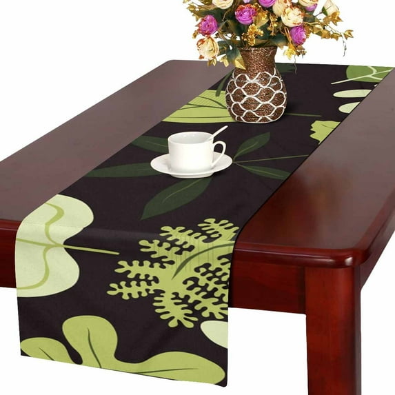 MKHERT Autumn Leaves Table Runner for Kitchen Wedding Party Home Decor 14x72 inch
