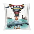 thumbnail image 1 of MKHERT Balloon Flying Whale Pillow Covers Pillowcase Throw Pillows 18x18 inch, 1 of 2