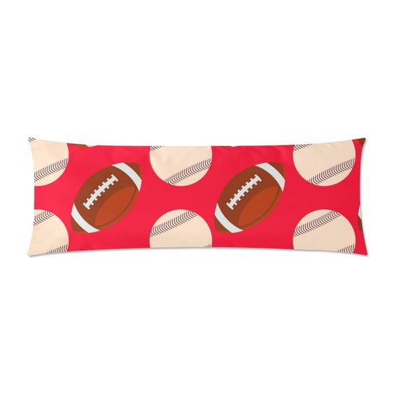 MKHERT Baseball and Rugby Football Body Pillow Pillowcase Pillow Protector Cushion Cover 20x60 Inch