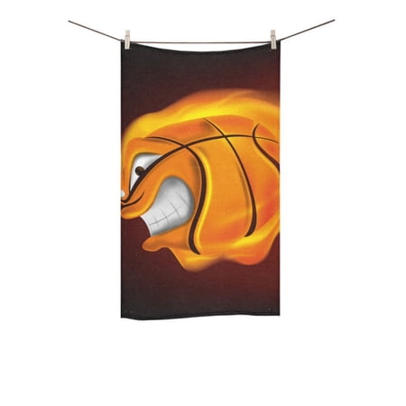 MKHERT Basketball Ball on Fire Bath Towel Hand Towel Shower Towel Washcloth 16x28 inch