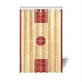 thumbnail image 1 of MKHERT Basketball Court Floor Plan Polyester Fabric Bathroom Shower Curtain 48x72 inch, 1 of 1