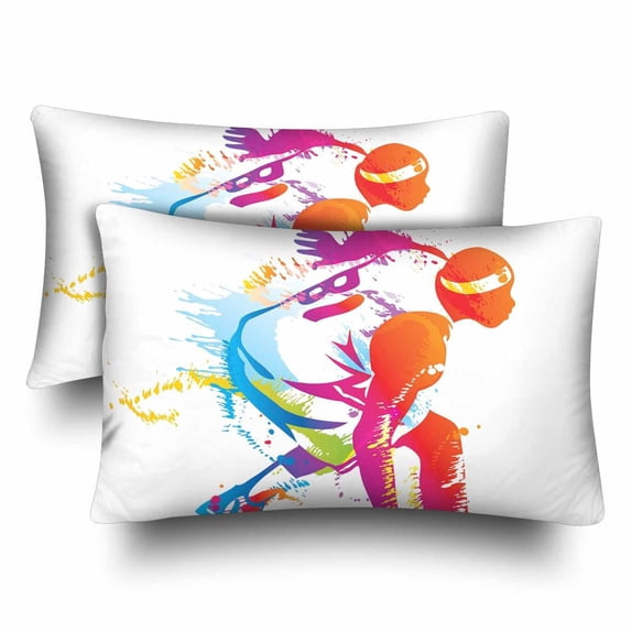 MKHERT Basketball Player Pillowcase Pillow Protector Cushion Cover 20x30 inch,Set of 2