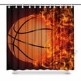 thumbnail image 1 of MKHERT Basketball on Fire Shower Curtain Home Decor Bathroom Shower Curtain 66x72 inch, 1 of 1
