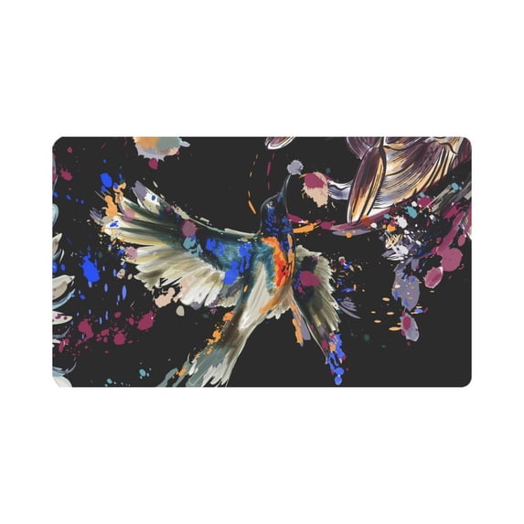 MKHERT Beautiful Lily Flowers and Hummingbirds Doormat Rug Home Decor Floor Mat Bath Mat 30x18 inch