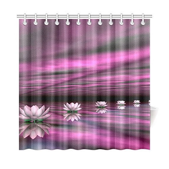 MKHERT Beautiful Lotus Shower Curtain Home Decor Bathroom Shower Curtain 66x72 inch