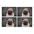 thumbnail image 1 of MKHERT Beautiful Male Pug Puppy Sad Dog Placemats Table Mats for Dining Room Kitchen Table Decoration 12x18 inch,Set of 4, 1 of 4