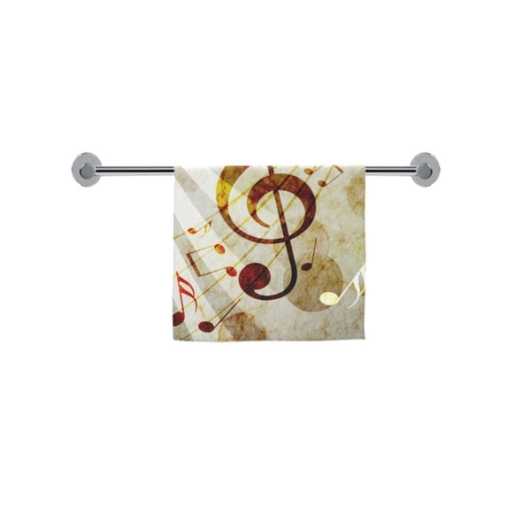 MKHERT Beautiful Music Notes Hand Towel 16x28 inches for Bathroom or Sports