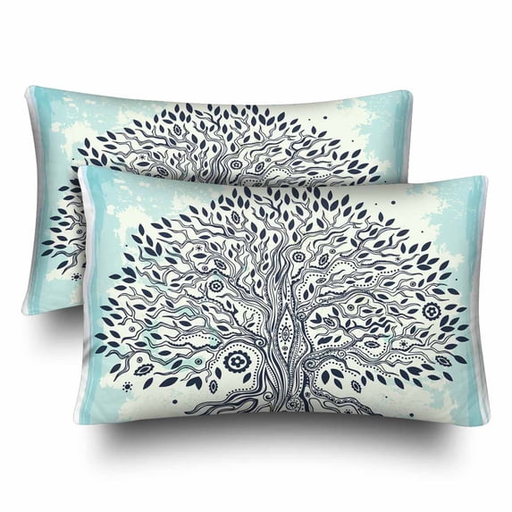 MKHERT Beautiful Tree Of Life Pillowcase Pillow Protector Cushion Cover 20x30 inch,Set of 2