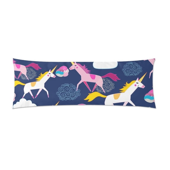 MKHERT Beautiful Unicorn Body Pillow Pillowcase Pillow Protector Cushion Cover 20x60 Inch