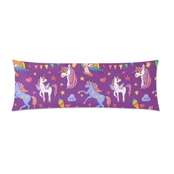 MKHERT Beautiful Unicorns Body Pillowcase Pillow Protector Cushion Cover 20x60 inch