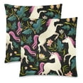 thumbnail image 1 of MKHERT Beautiful Unicorns Pillowcase Pillow Protector Cushion Cover 18x18 inch,Set of 2, 1 of 3
