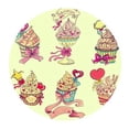 thumbnail image 1 of MKHERT Birthday Gifts Birthday Cakes Round Mousepad Mat For Mouse Mice Size 7.87x7.87 inches, 1 of 1