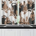 thumbnail image 1 of MKHERT Black And White Cats Window Curtains Kitchen Curtain Room Bedroom Drapes Curtains 26x39 inch, 2 Piece, 1 of 3