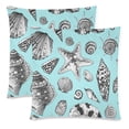 thumbnail image 1 of MKHERT Black And White Seashells Pillowcase Pillow Protector Cushion Cover 18x18 inch,Set of 2, 1 of 3