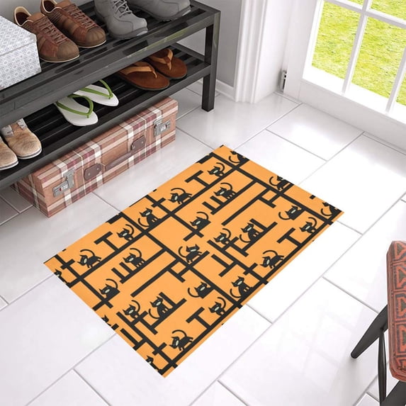 MKHERT Black Cats Doormat Indoor/Outdoor/Front Door/Bathroom Mats 30x18 inch