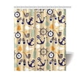 thumbnail image 1 of MKHERT Blue Anchors And Seashell Polyester Fabric Bathroom Shower Curtain 60x72 inch, 1 of 1