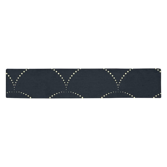 MKHERT Blue Scale Table Runner for Wedding Party Banquet Decoration 14x72 inch