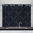 thumbnail image 1 of MKHERT Blue Scale Window Curtain Kitchen Curtains Window Treatments 26x39 inch,Set of 2, 1 of 2