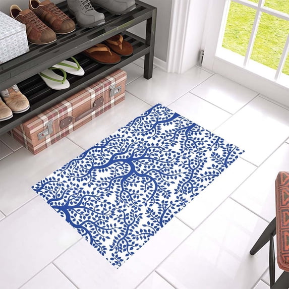 MKHERT Blue Tree Doormat Rug Home Decor Floor Mat Bath Mat 23.6x15.7 inch