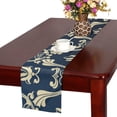 thumbnail image 1 of MKHERT Blue gold pattern Table Runner for Kitchen Wedding Party Home Decor 14x72 inch, 1 of 4