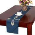 thumbnail image 1 of MKHERT Blue gold pattern Table Runner for Kitchen Wedding Party Home Decor 14x72 inch, 1 of 4