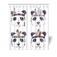 thumbnail image 1 of MKHERT Bohemian Pandas with Feathers Boho Cute Animal Decor Waterproof Polyester Fabric Shower Curtain Bathroom Sets 66x72 inch, 1 of 1