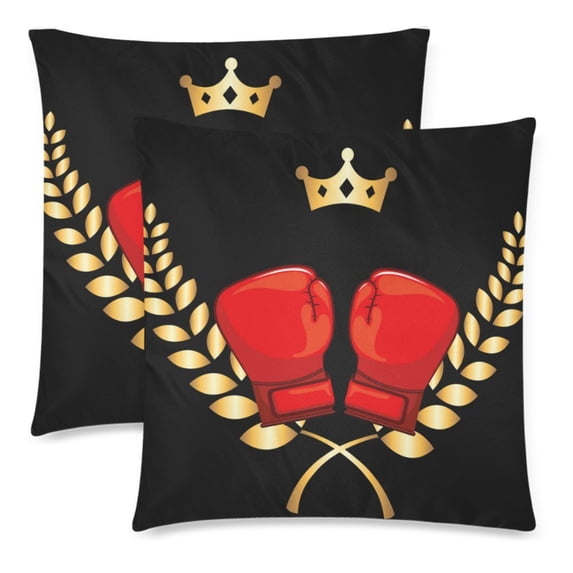 MKHERT Boxing Sport Pillowcase Pillow Protector Cushion Cover 18x18 inch,Set of 2