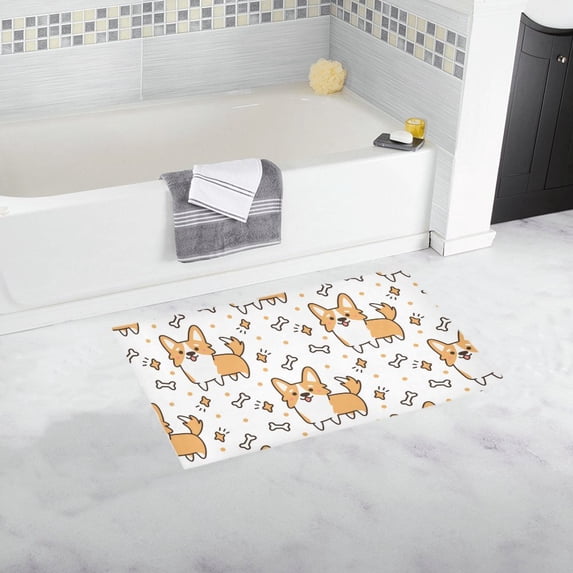 MKHERT Breed Welsh Corgi Doormat Non-slip Bath Mat Floor Mat 30x18 inch