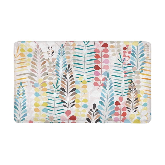 MKHERT Bright Graphic Seamless Pattern of Colorful Leaves Doormat Rug Home Decor Floor Mat Bath Mat 30x18 inch