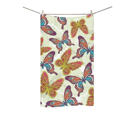 MKHERT Butterflies Bath Towel Shower Towel Wash Cloth Face Towels 16x28 inches